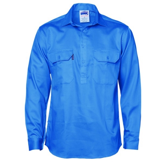 Picture of DNC Closed Front Cotton Drill Shirt Long Sleeve